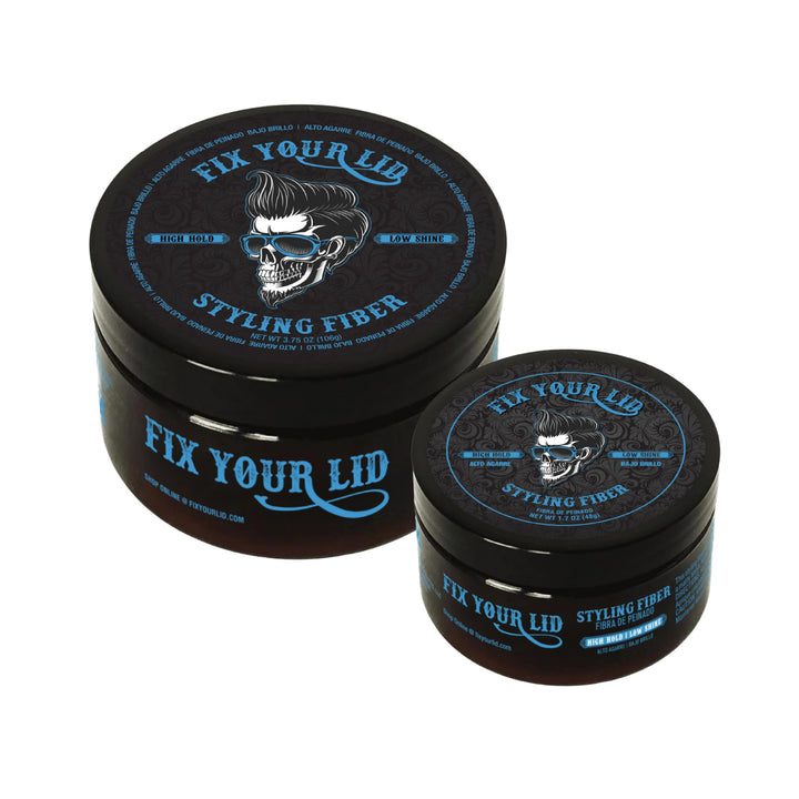 Fix Your Lid bundle front packaging showing both jar sizes and matte finish benefit