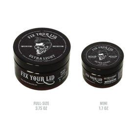 Fix Your Lid label close-up showing size and water-based formula benefits