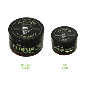 Fix Your Lid travel size and full size scale comparison for convenience and portability