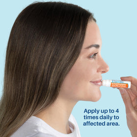 FixMySkin being applied to lips demonstrating targeted soothing benefit