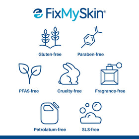 FixMySkin before and after lips showing reduced redness and improved comfort