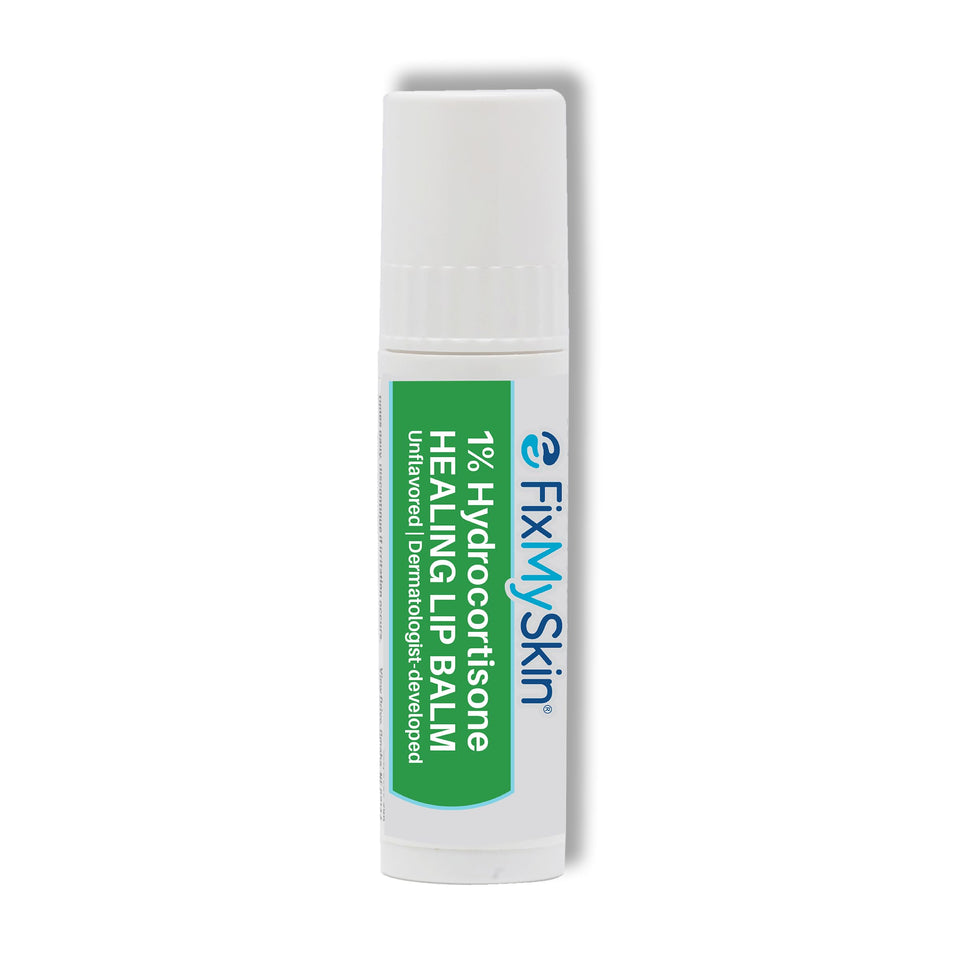 FixMySkin front tube view showing product branding and travel-friendly size