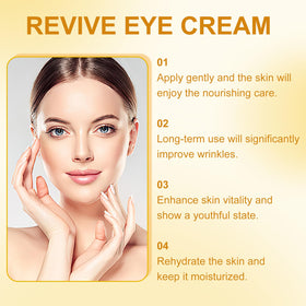 FIYADWZH product in use tapping cream around eye for smoothing