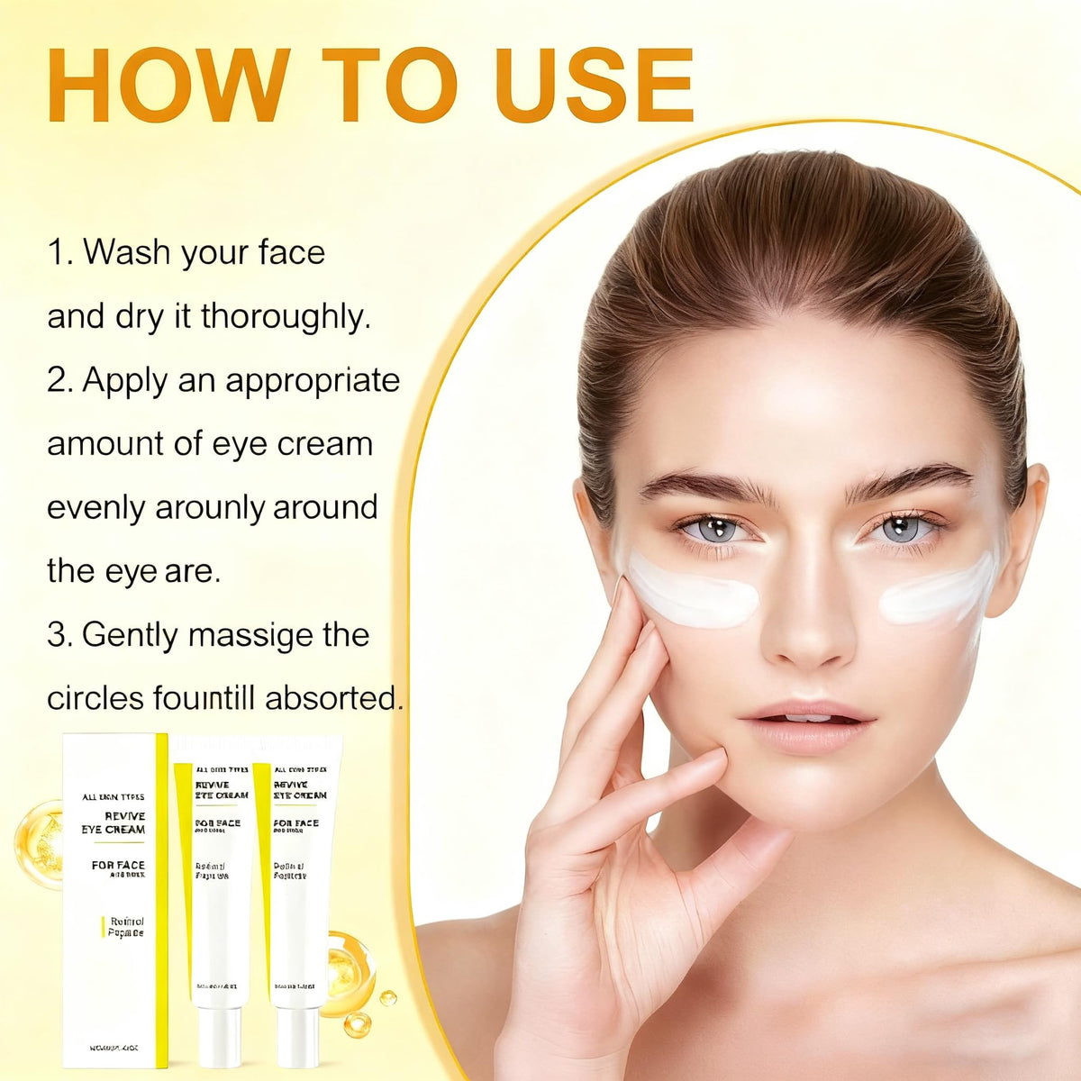 FIYADWZH tube close-up highlighting retinol and peptide label