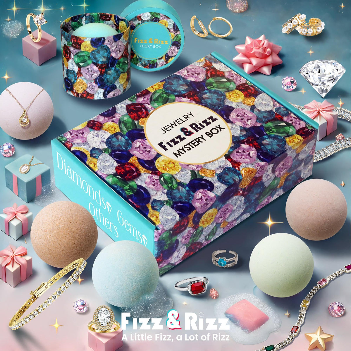 Fizz & Rizz sealed capsule detail protecting jewelry and ensuring surprise