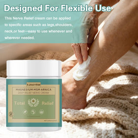 FJHAYRW applied to neck and shoulder demonstrating targeted coverage and rapid absorption
