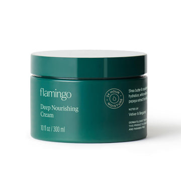 Flamingo deep nourishing cream front jar showing packaging and hydration benefit