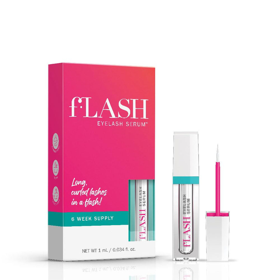 FLASHSERUM mini front packaging showing travel-size convenience