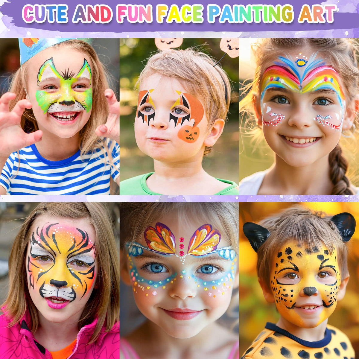 Flasoo party lifestyle setup showing kit used at a festive face-painting station