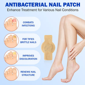 flasture patch applied to a toenail overnight showing comfortable wear