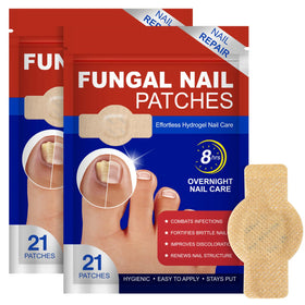 flasture front packaging showing 42 patches and product benefit
