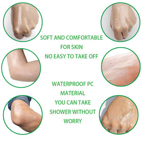 Flatoedu bandage applied to forearm tattoo showing protection and discreet appearance