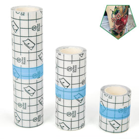 Flatoedu front packaging showing three adhesive film rolls and sizes, clear protection