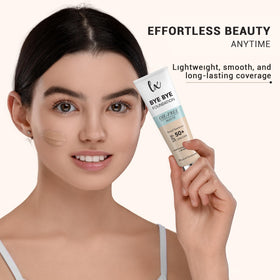 Flawless Radiance in a makeup bag lifestyle shot showing portable protection and on-the-go benefit