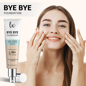 Flawless Radiance texture close-up swirl showing matte finish and blendability benefit