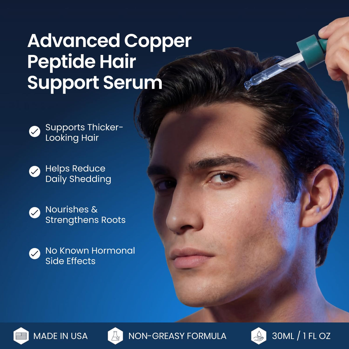 Fleava dropper applying serum to scalp, precise dosing for improved scalp care