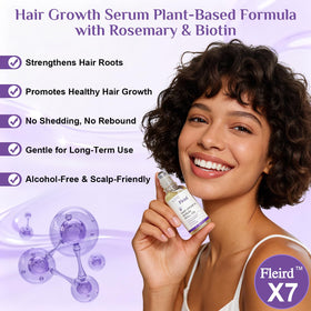 Fleird serum texture droplet highlighting lightweight absorption benefit