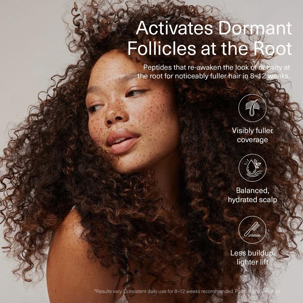 Fléur Bloom bottle label detail highlighting peptide ingredients and clean formula