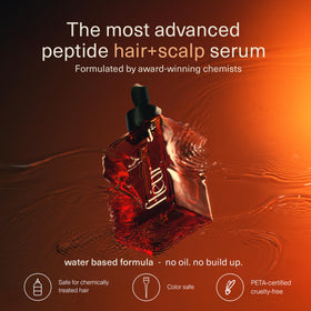 Fléur Bloom applied to scalp in use demonstrating precision and non-greasy finish