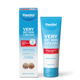 Flexitol tube front view showing product and size, clear branding benefit