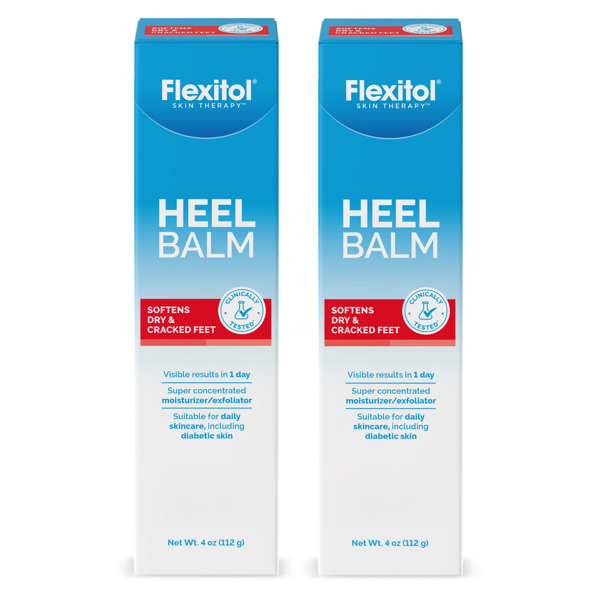 Flexitol twin pack front packaging showing value and product benefit