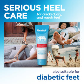 Flexitol heel balm ingredients close-up highlighting urea and botanicals