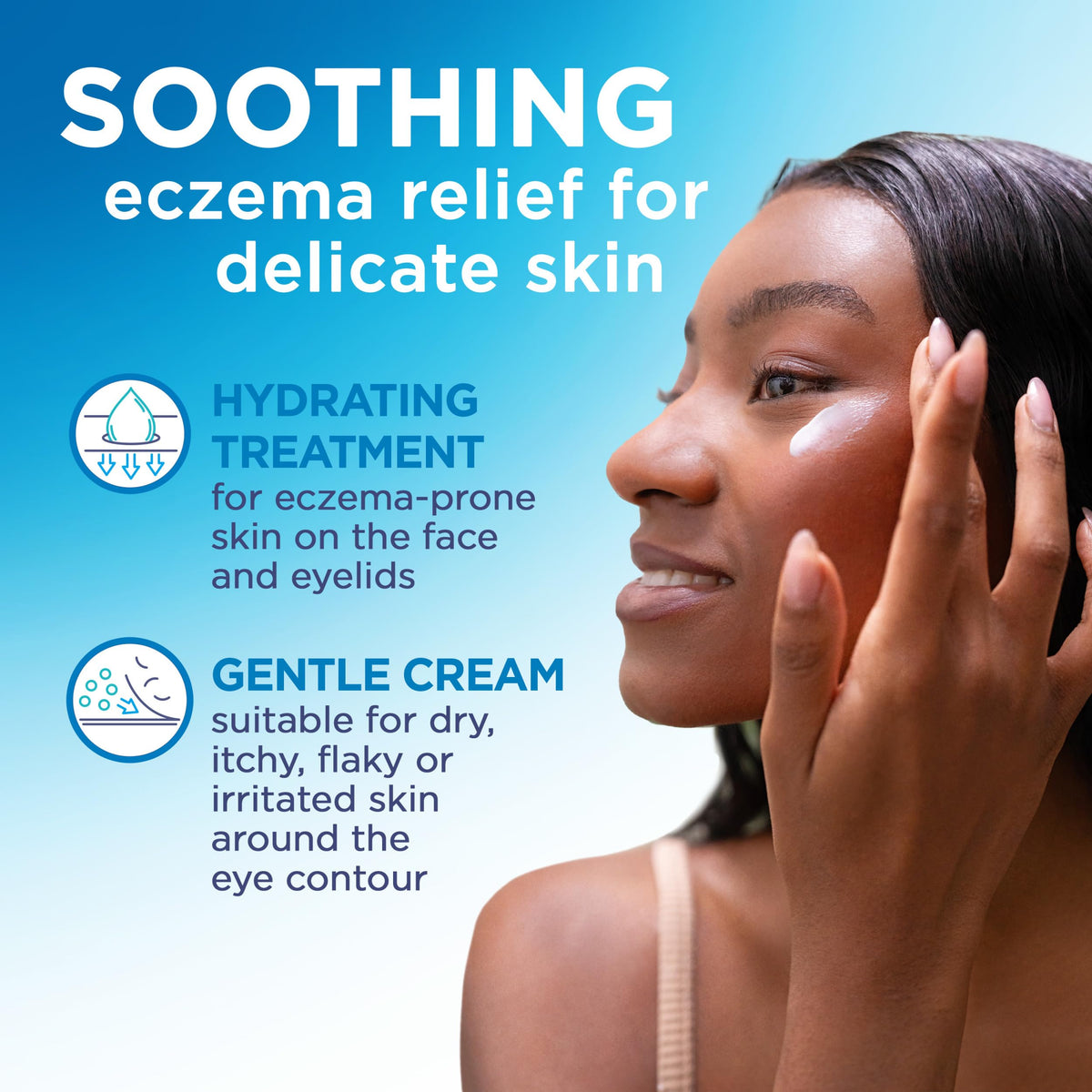 Flexitol open tube displaying smooth cream texture that absorbs quickly