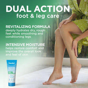 Flexitol cream texture close-up showing smooth, fast-absorbing formula
