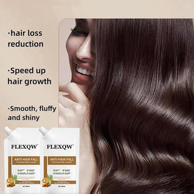 FLEXQW in-shower application on hair demonstrating improved manageability