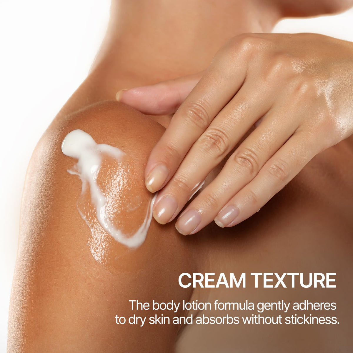 FLOR DE MAN hand applying lotion demonstrating quick absorption and softening benefit