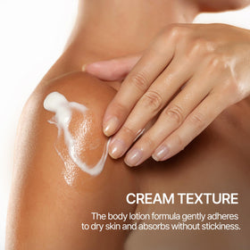 FLOR DE MAN hand applying lotion demonstrating quick absorption and softening benefit