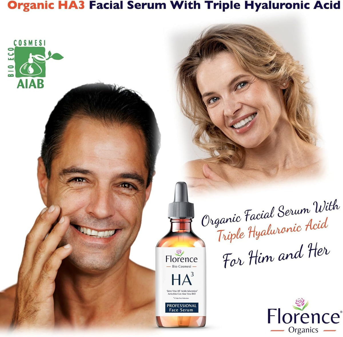 Florence applying serum to face demonstrating smooth skin finish