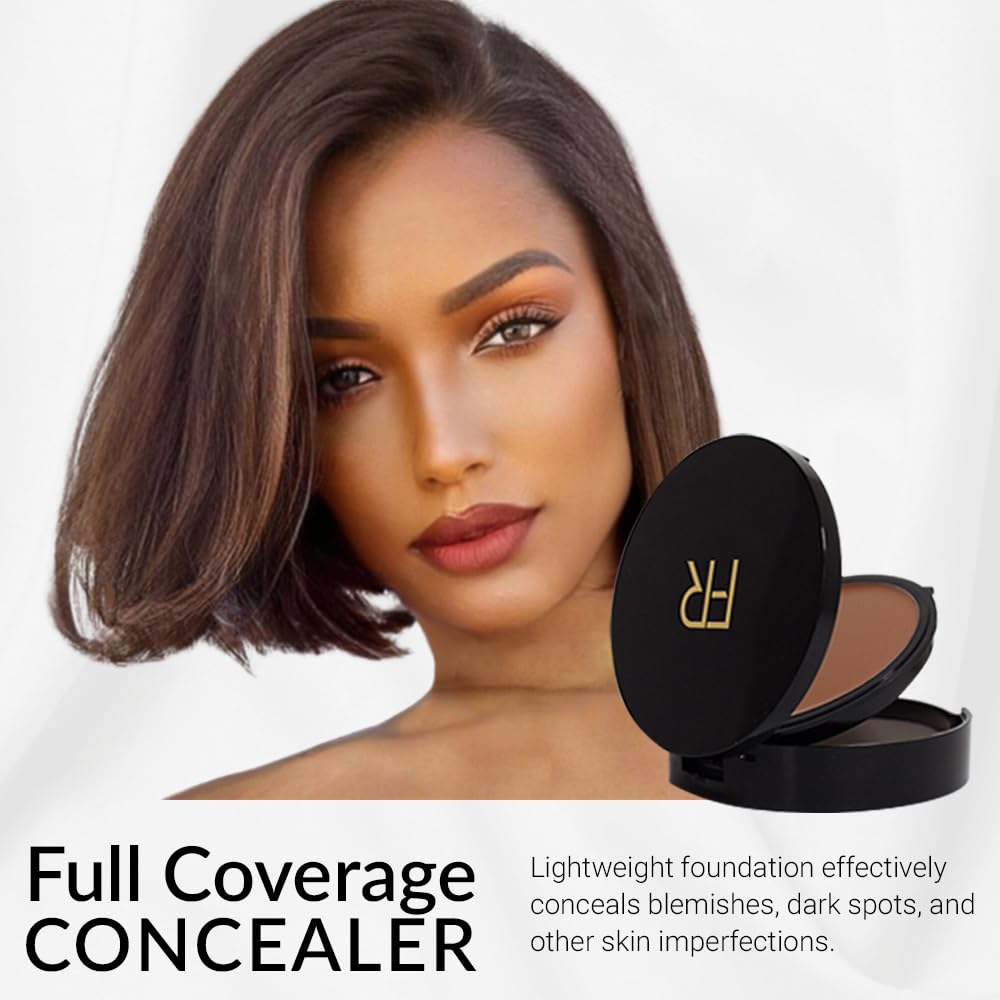 Flori Roberts sponge applying foundation on cheek for even coverage benefit