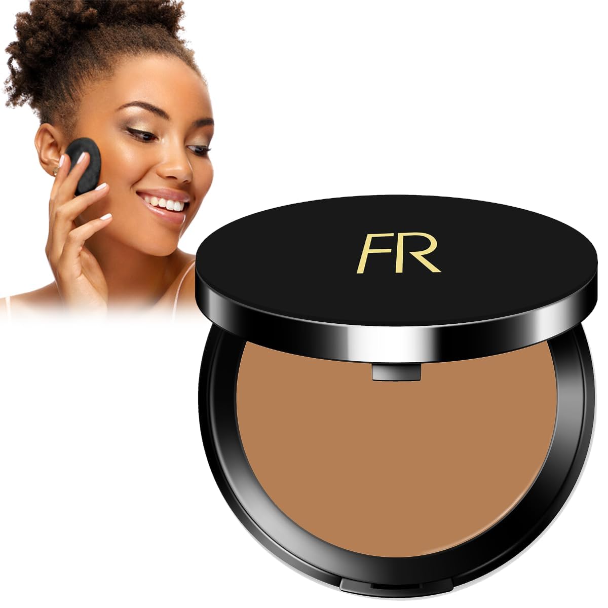 Flori Roberts front compact view showing sleek packaging and easy application benefit