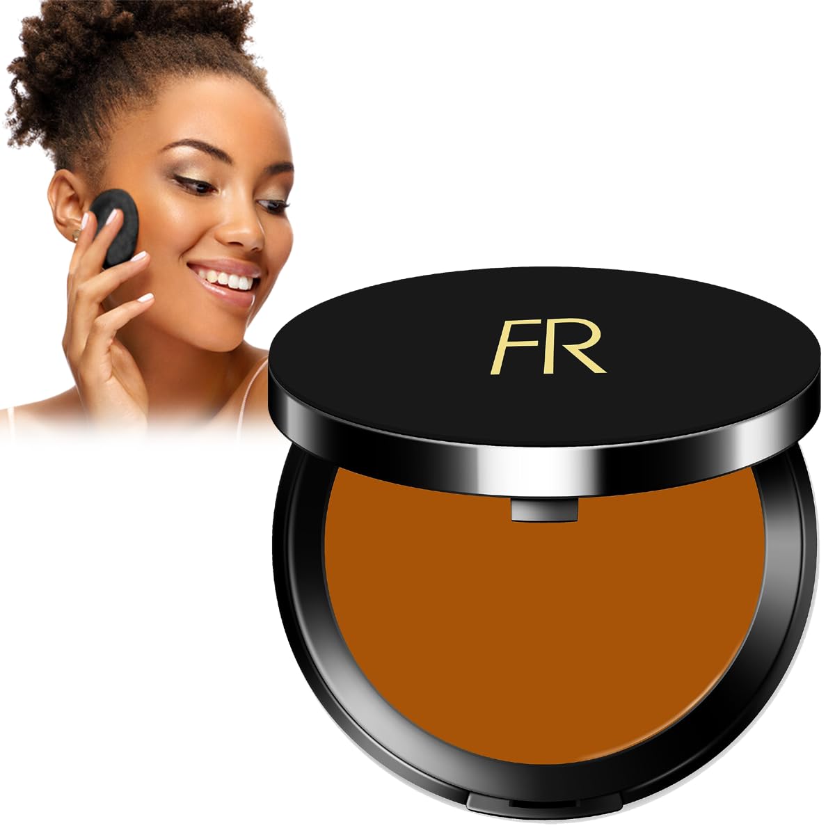 Flori Roberts front compact showing product packaging and brand clarity for easy identification