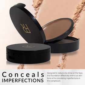 Flori Roberts face close-up showing soft matte coverage and reduced shine