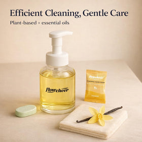 flowcheer foaming pump dispensing creamy foam for gentle hand cleansing