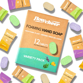 flowcheer front packaging showing 12-pack and eco benefits