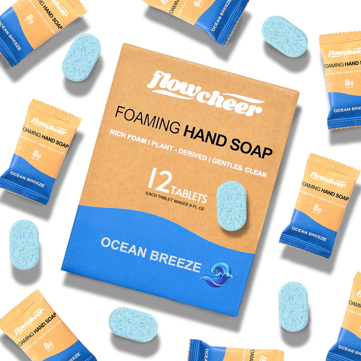 flowcheer front packaging showing 12-pack and eco carton benefits