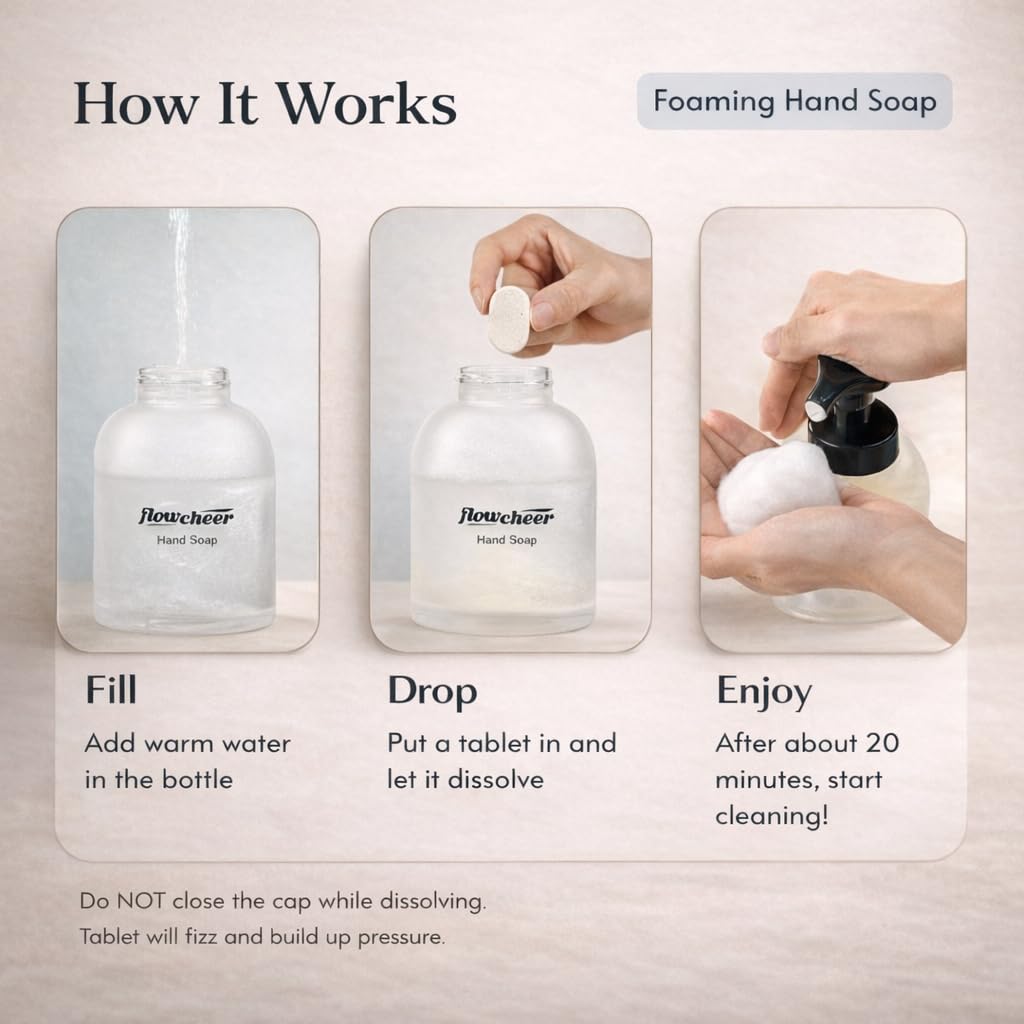 flowcheer size comparison with hand illustrates bottle yield advantage
