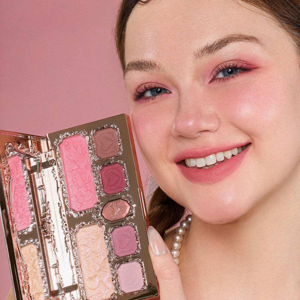 Flower Knows matte shade texture close-up showing soft blendable finish