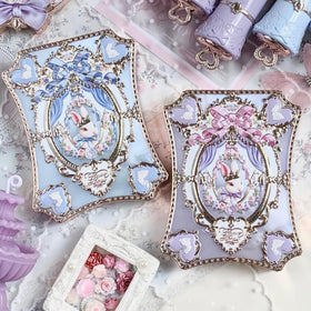 Flower Knows mirror detail inside compact for quick touch-ups and precise application anywhere