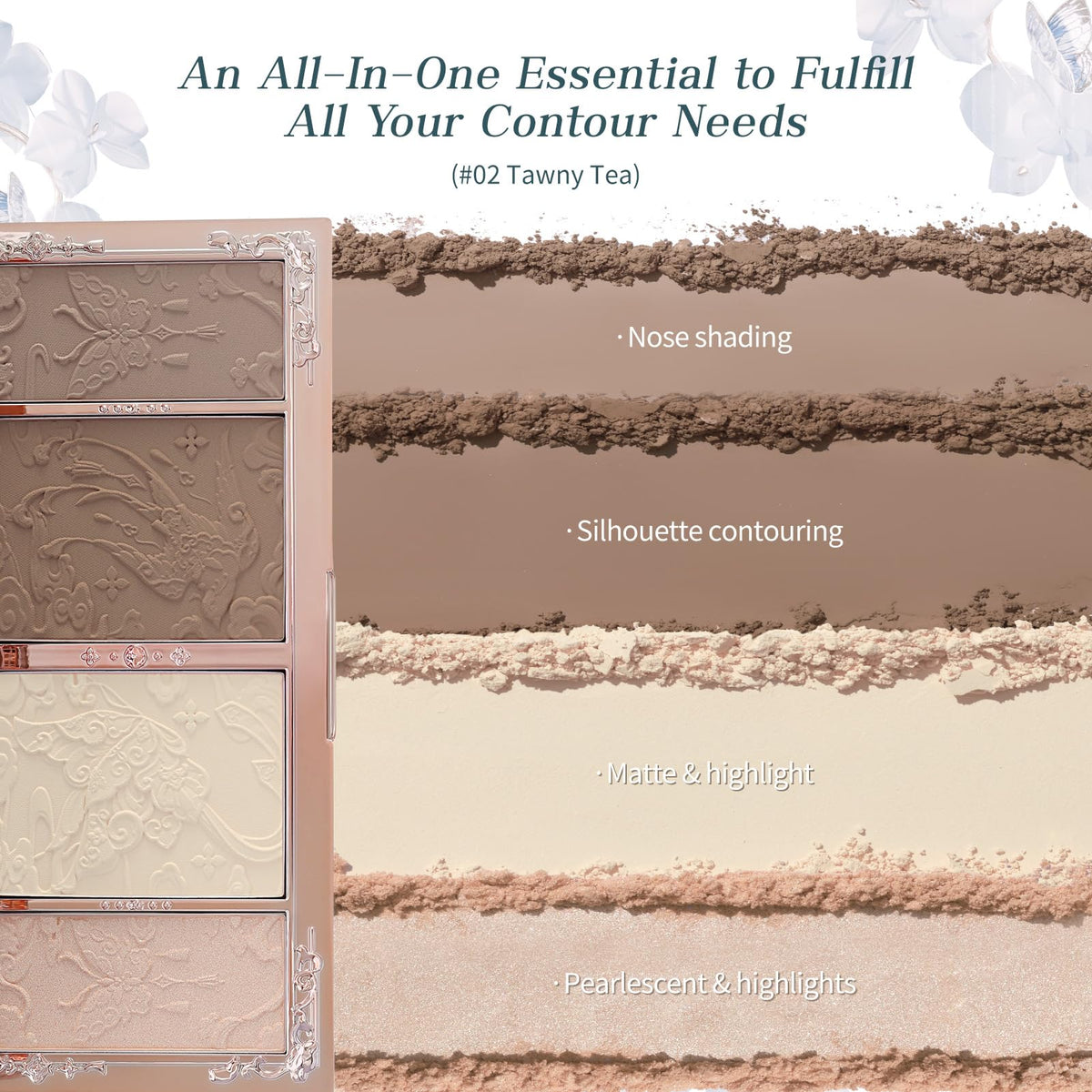 Flower Knows open palette with mirror for precise on-the-go application
