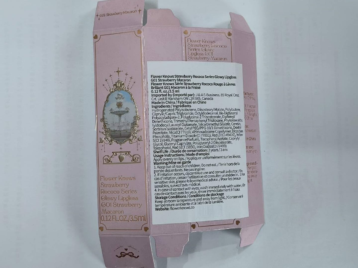 Flower Knows packaging back label showing product info and vegan claim