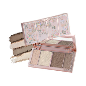 Flower Knows compact front showing ornate embossed lid and gift-ready design