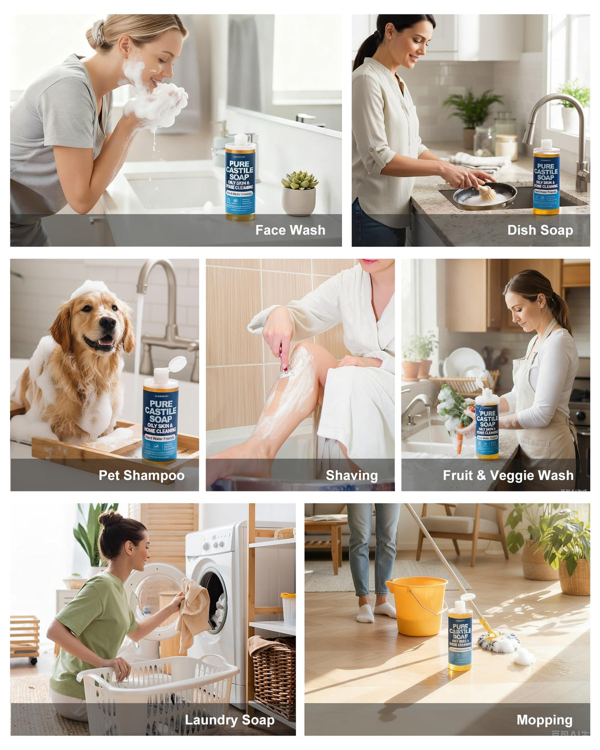 FLOWHYET used in shower scene for body wash showing versatile personal care benefit