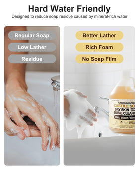 FLOWHYET clear soap texture in hand demonstrating gentle hydration