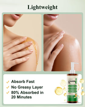 FLOWHYET close-up oil drop pouring to show smooth absorption benefit