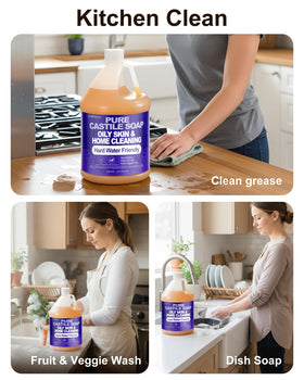 FLOWHYET used for dishwashing in a sink demonstrating grease-cutting