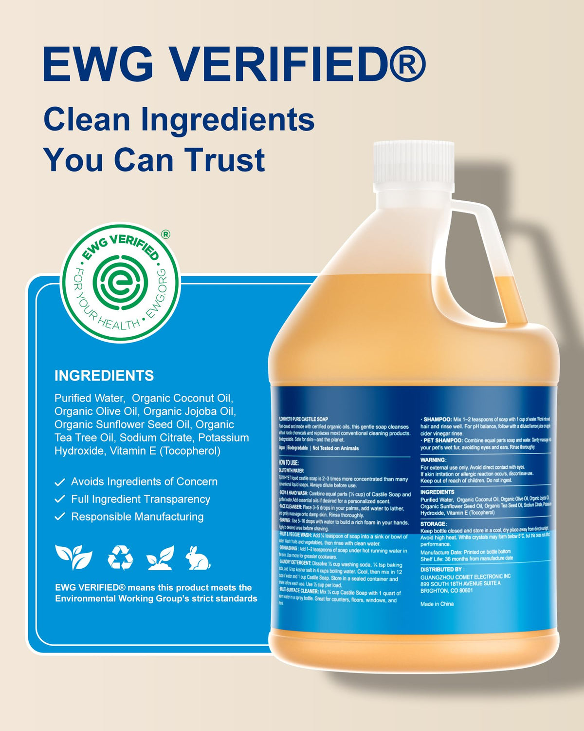 FLOWHYET diluted castile in spray bottle cleaning kitchen counters safely